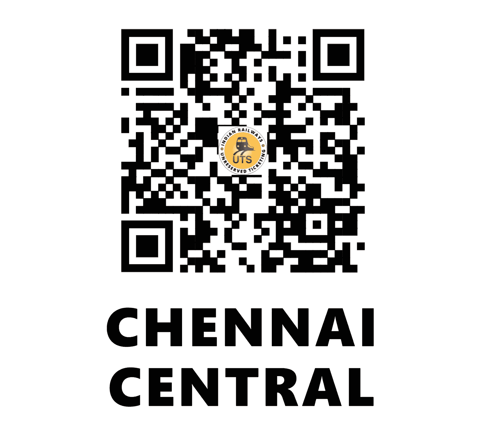 UTS QR Code for Chennai Central - MAS